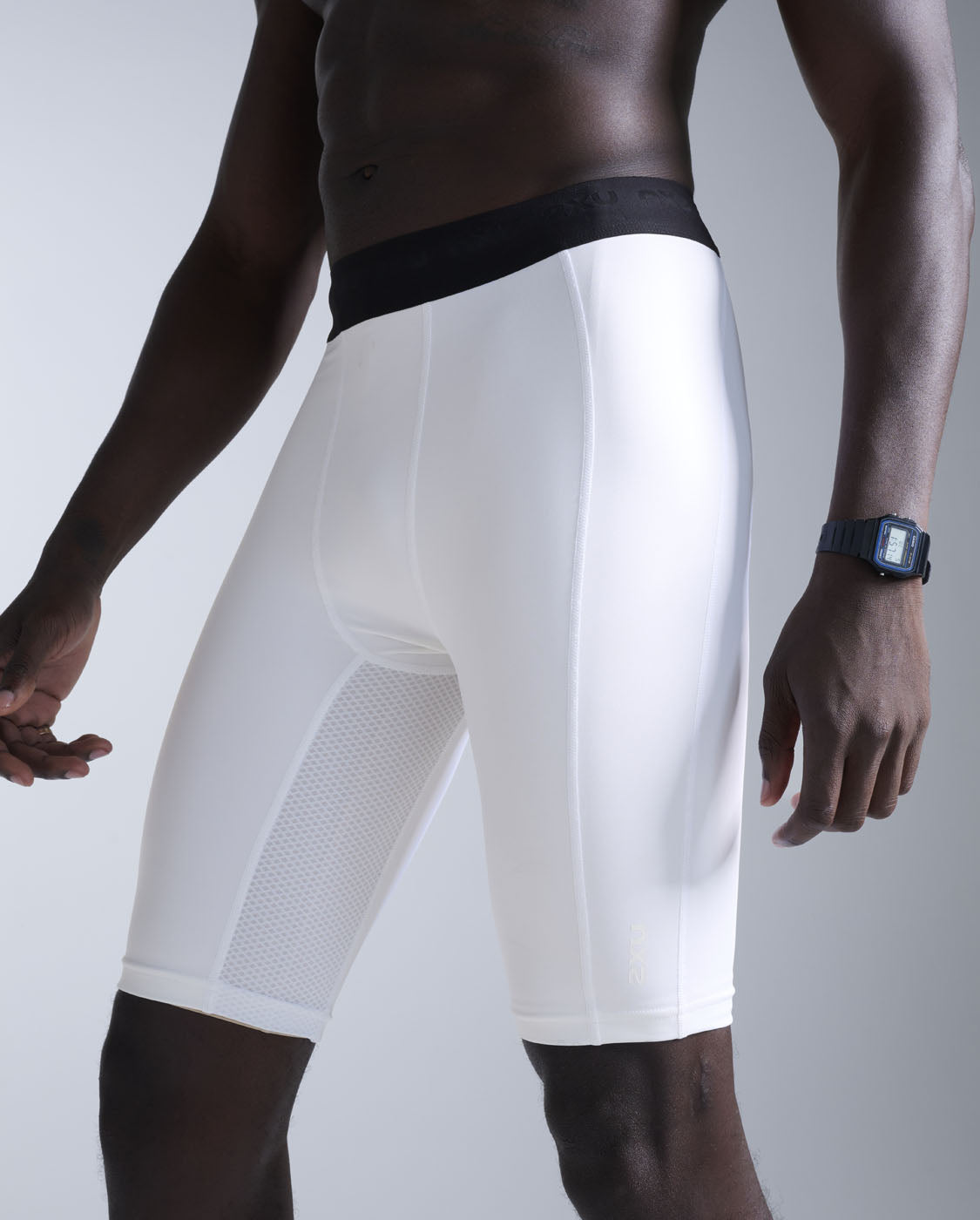 2xu-base-layer-compression-shorts-pantaloncini-compressione-bianchi image 3