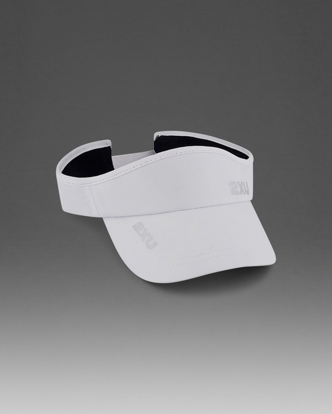 2xu-run-visor-visiera-running-leggera-bianca image 1