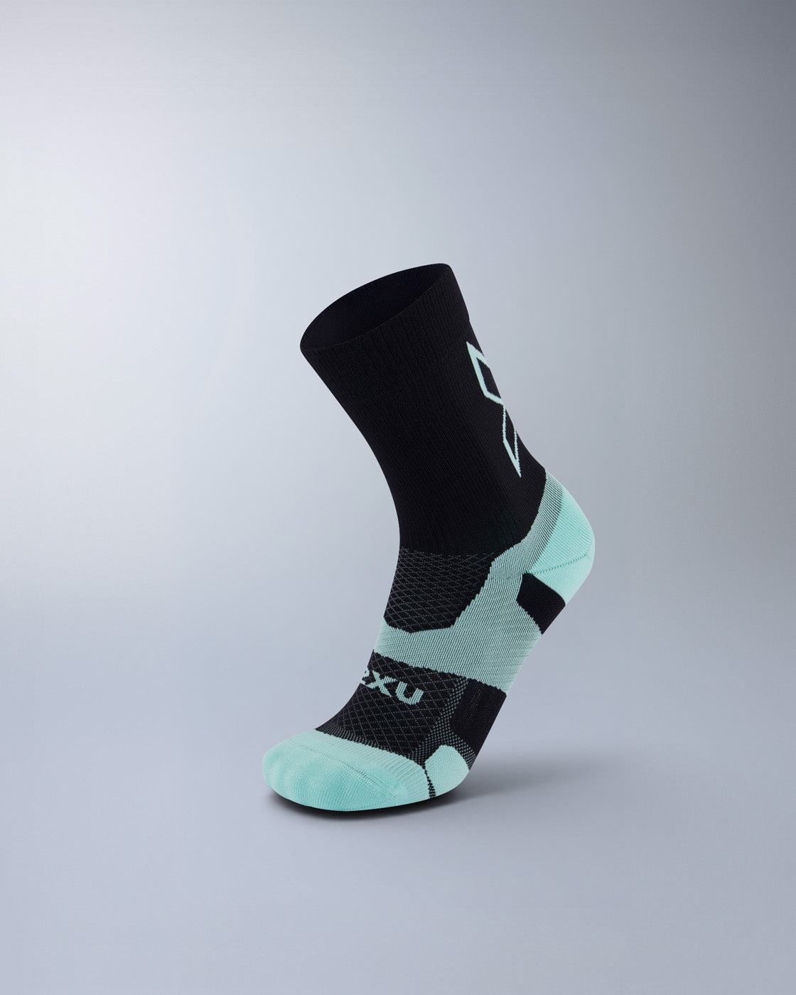 2xu-vectr-light-cushion-crew-socks-calze-running-nero-azzurro image 1