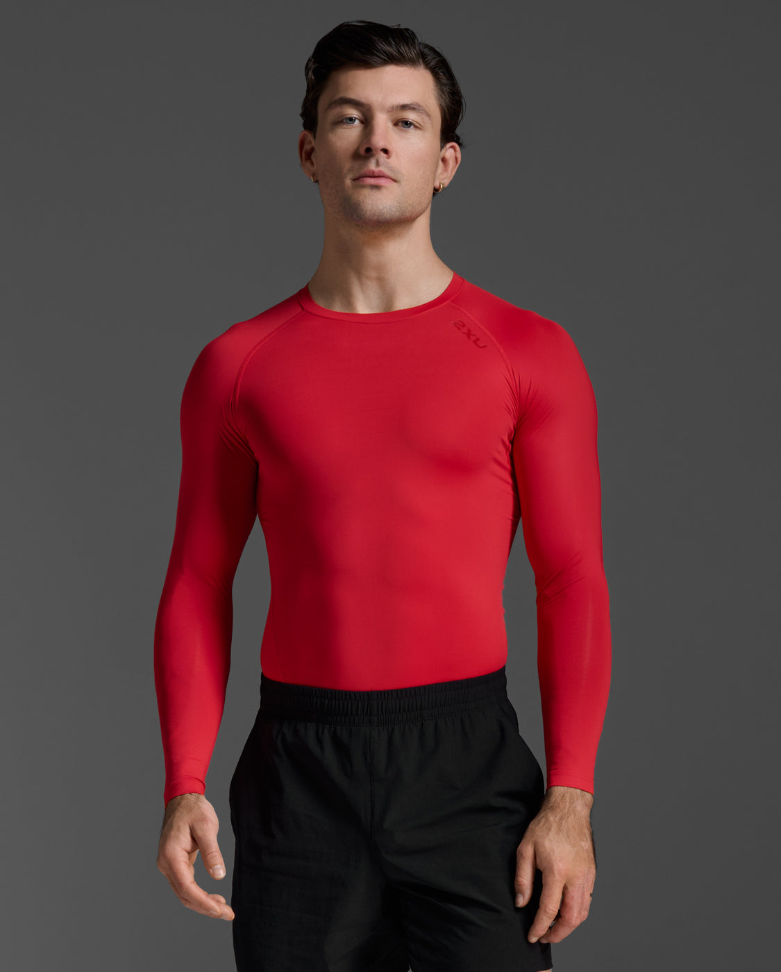 2xu-core-compression-maglia-manica-lunga-uomo-rosso image 2