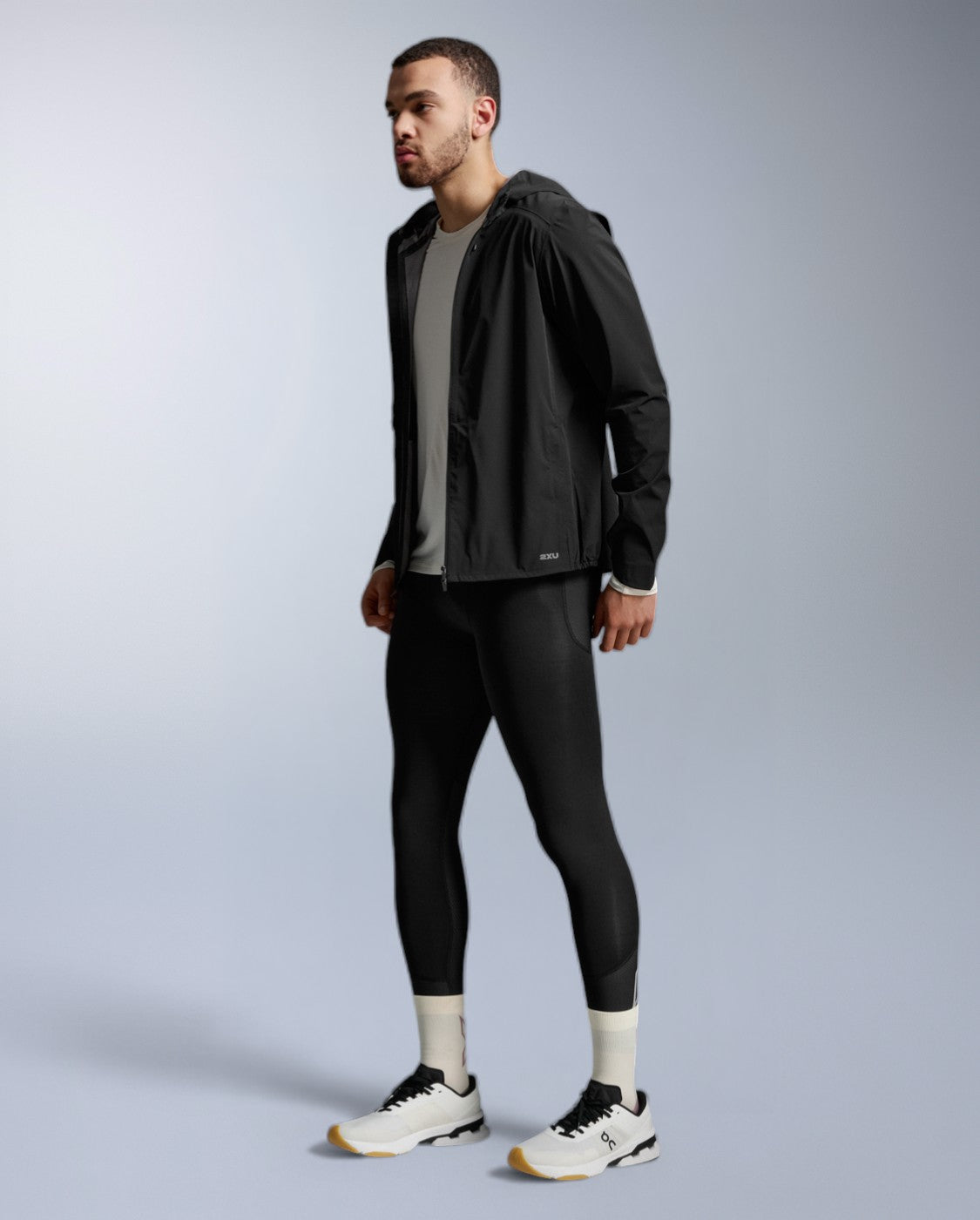 2xu-ignition-shield-soft-shell-jacket-uomo-giacca-running-impermeabile-nera image 5