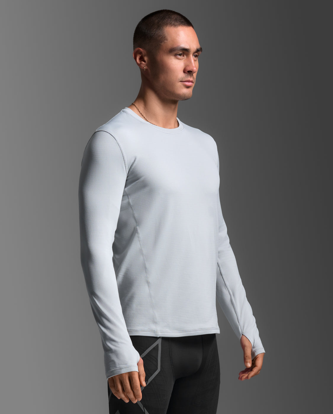 2xu-ignition-grid-base-layer-maglia-termica-slim-grigia image 4