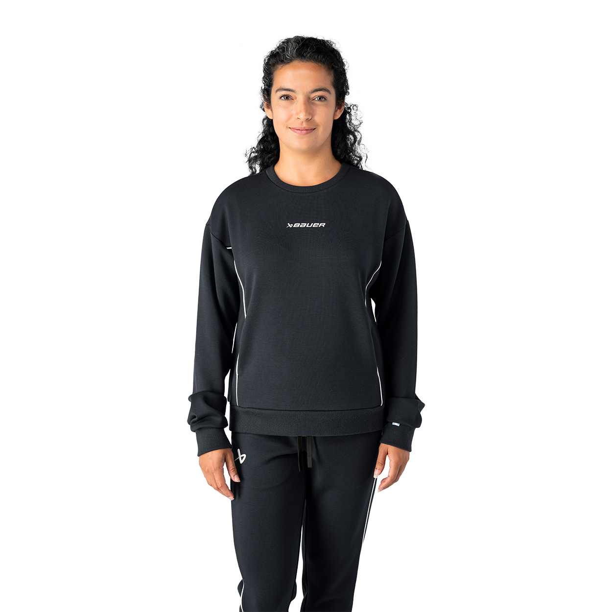 bauer-women-s-piping-crew-felpa-girocollo-donna image 1