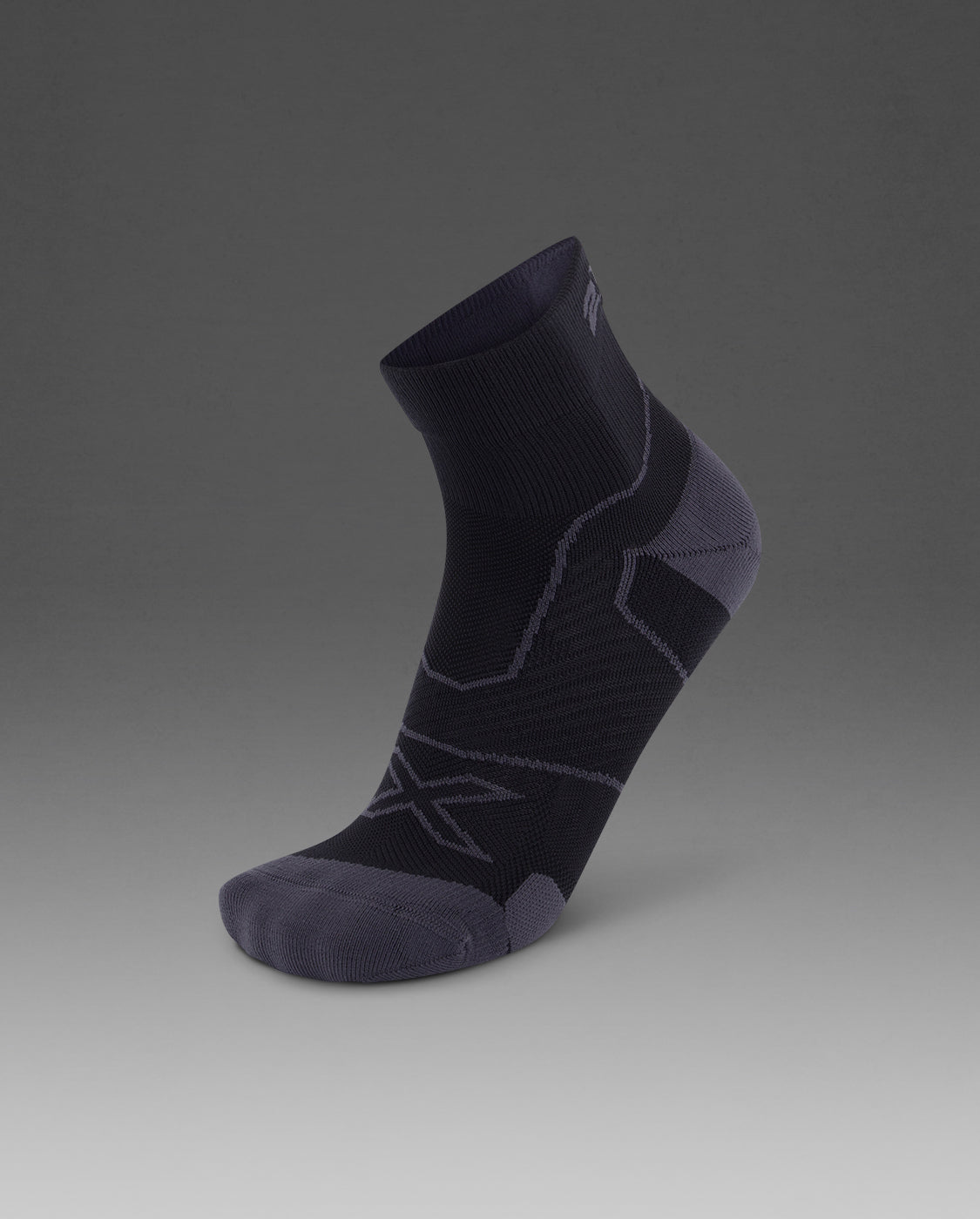2xu-vectr-cushion-1-4-crew-compression-socks-calzini-running-neri image 1