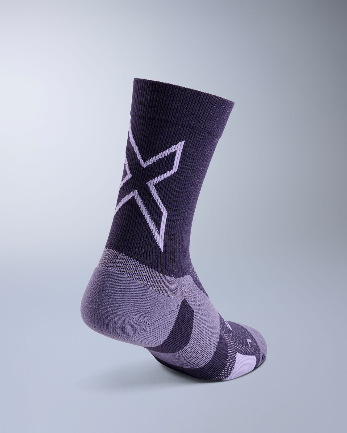 2xu-vectr-light-cushion-crew-socks-viola-uomo-calze-running-ammortizzate image 2