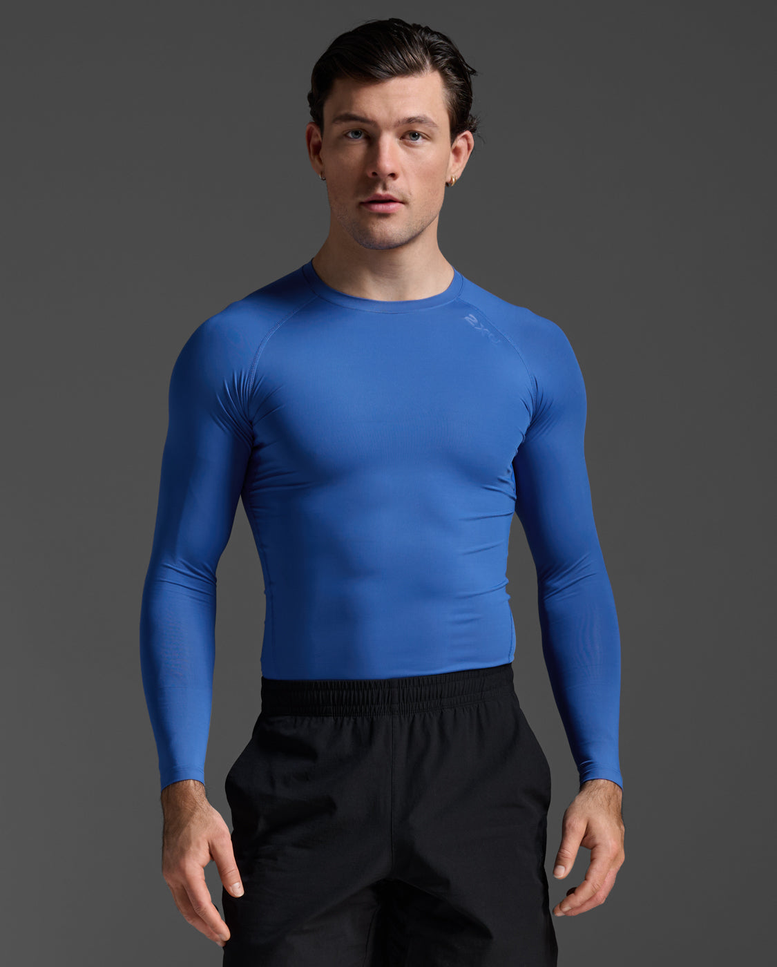 2xu-core-compression-long-sleeve-maglia-compressione-uomo-blu image 1
