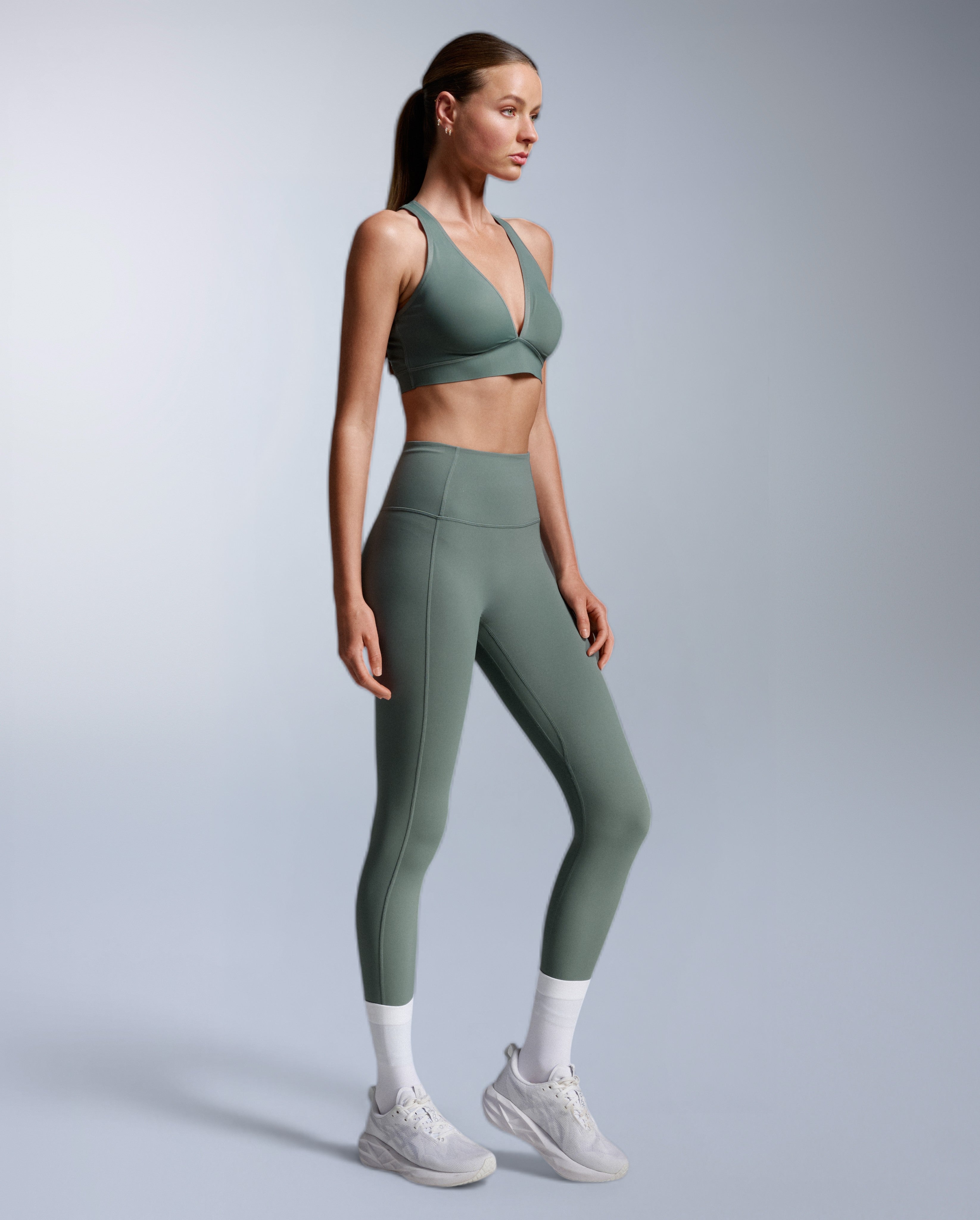 2xu-fluid-hi-rise-tights-leggings-training-vita-alta-grigio image 4