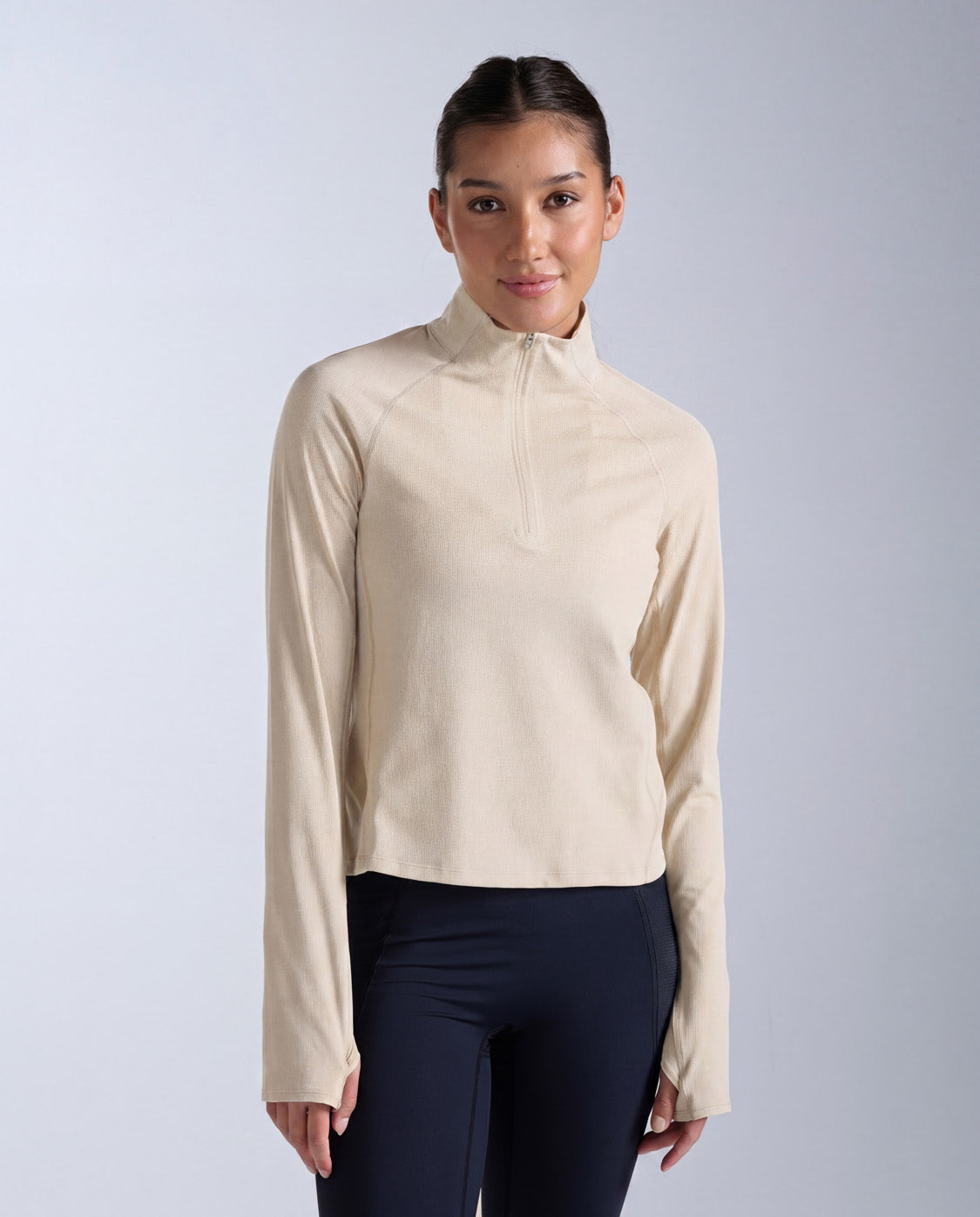 2xu-aero-trail-1-2-zip-donna-beige image 1