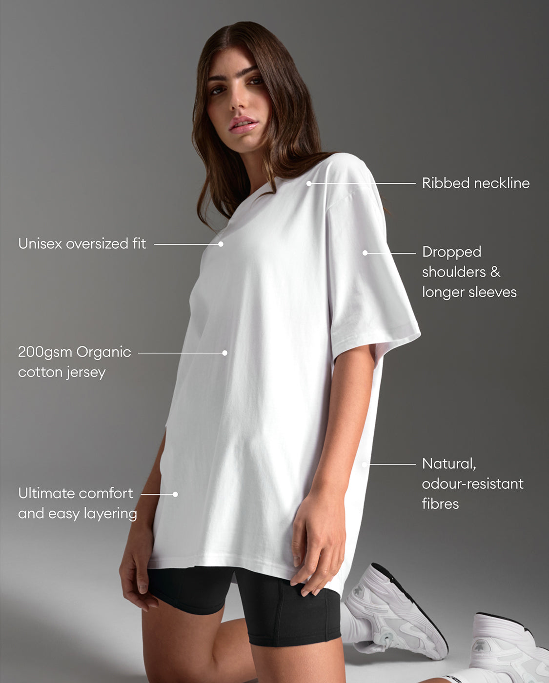 2xu-ez-oversized-organic-cotton-tee-bianca-t-shirt-cotone-organico image 2
