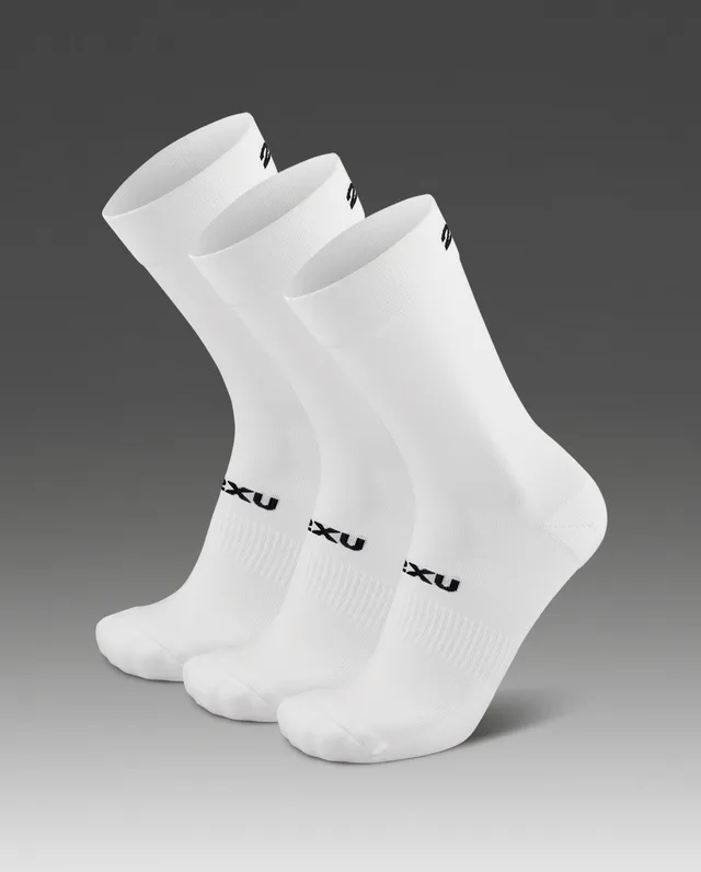 2xu-crew-socks-3-pack-calze-running-uomo-bianco image 1
