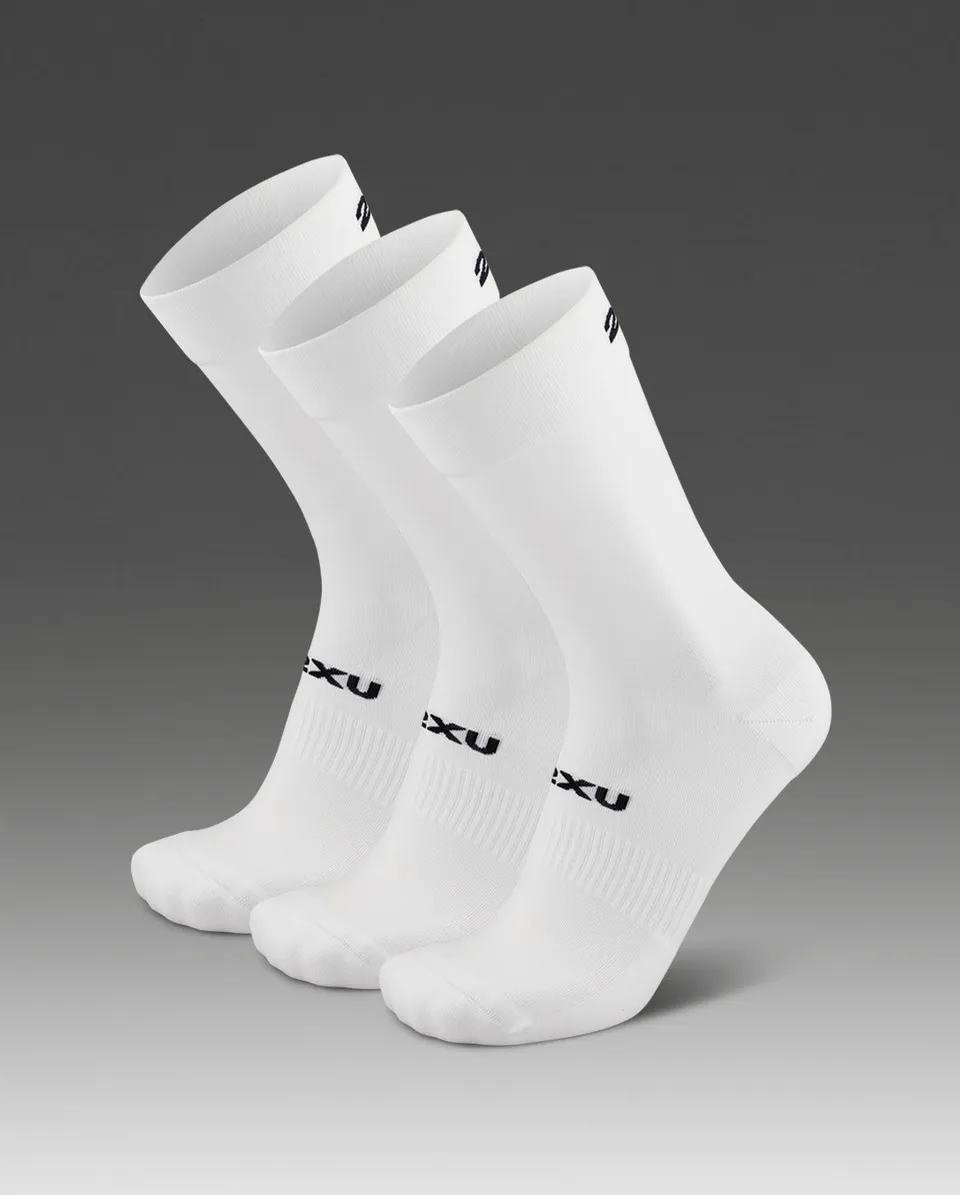2xu-crew-socks-3-pack-calze-running-uomo-bianco image 1