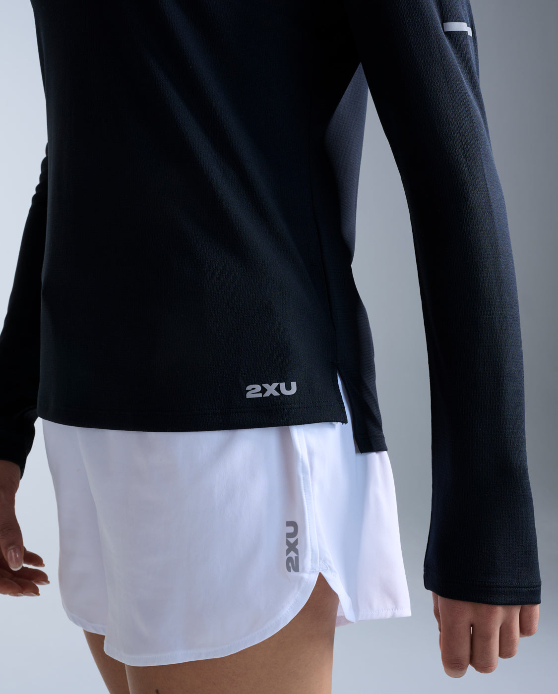2xu-aero-long-sleeve-maglia-running-nero image 4