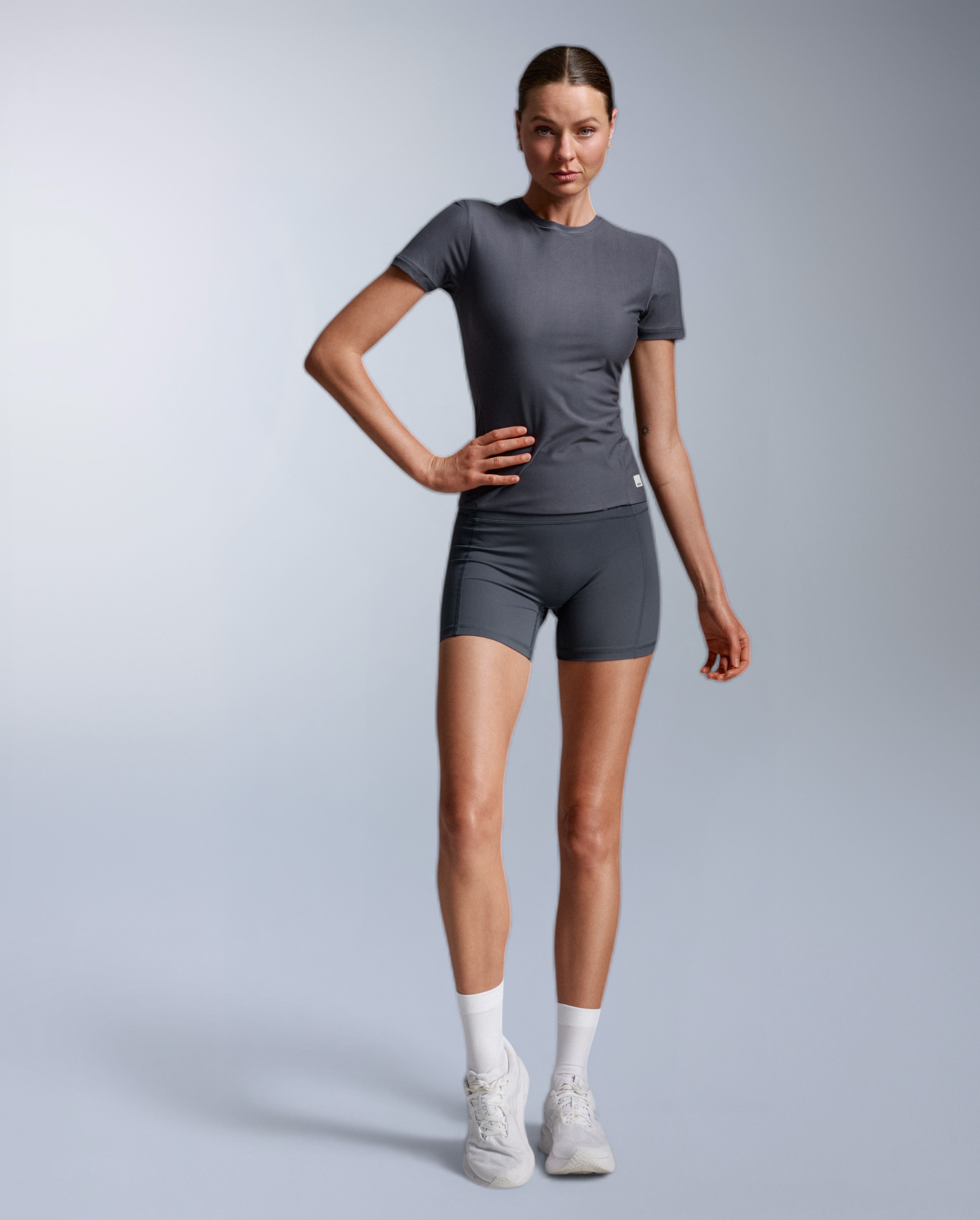 2xu-wonderluxe-fitted-tee-donna-blu-maglia-tecnica image 5