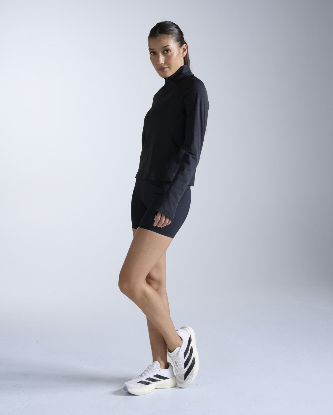 2xu-aero-trail-1-2-zip-donna-nero-mezza-zip-running image 5