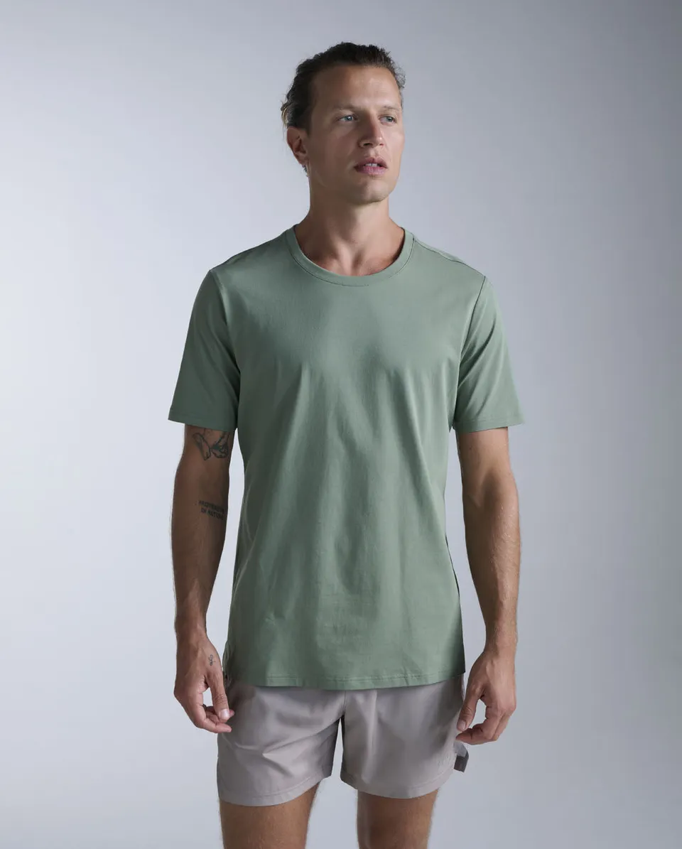 2xu-motion-cotton-flex-tee-t-shirt-training-verde image 1