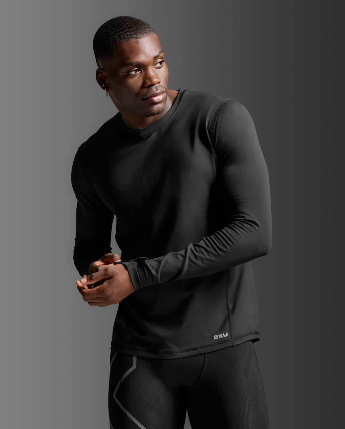 2xu-ignition-grid-base-layer-termico-nero-slim-fit image 3