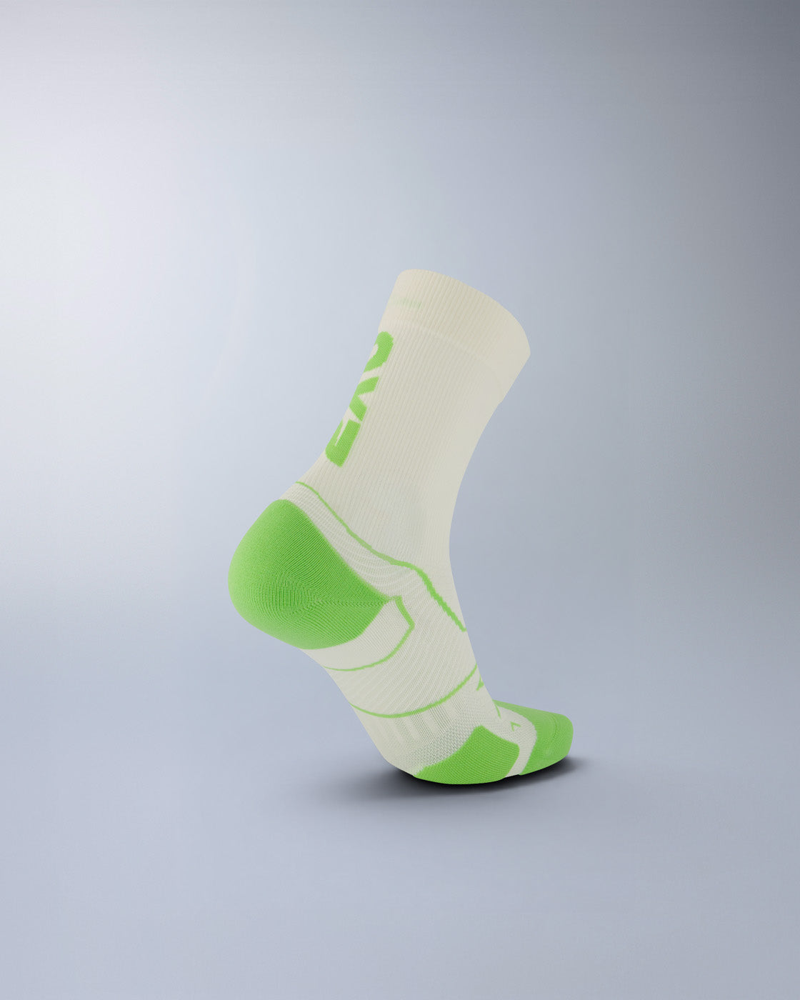 2xu-vectr-cushion-crew-socks-calze-running-beige-verde image 3