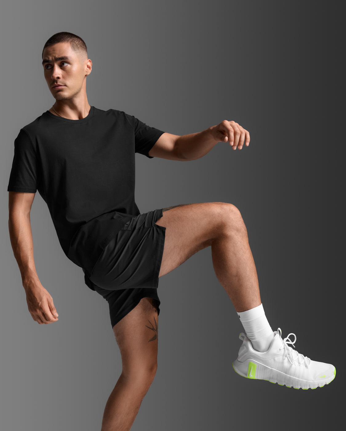 2xu-motion-cotton-flex-tee-maglia-training-nera-regular-fit image 5