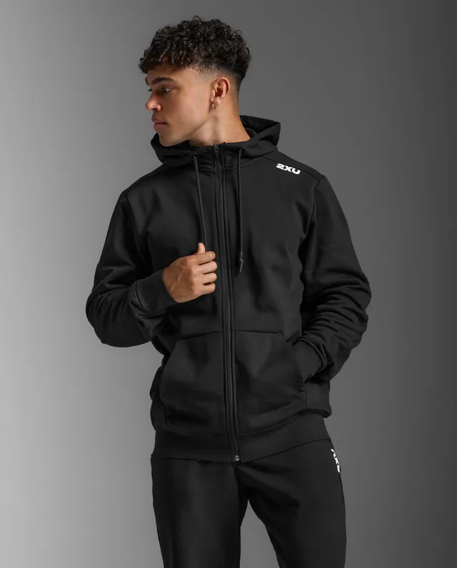 2xu-aspire-zip-hoodie-uomo-con-cappuccio-nera image 1