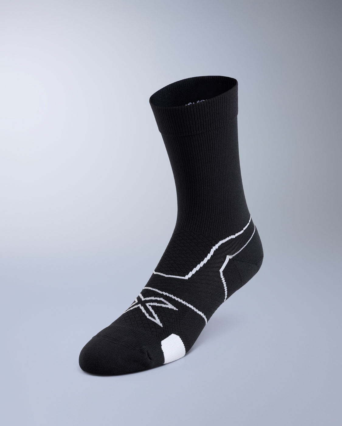 2xu-vectr-cushion-crew-socks-calze-running-nere-bianche image 1
