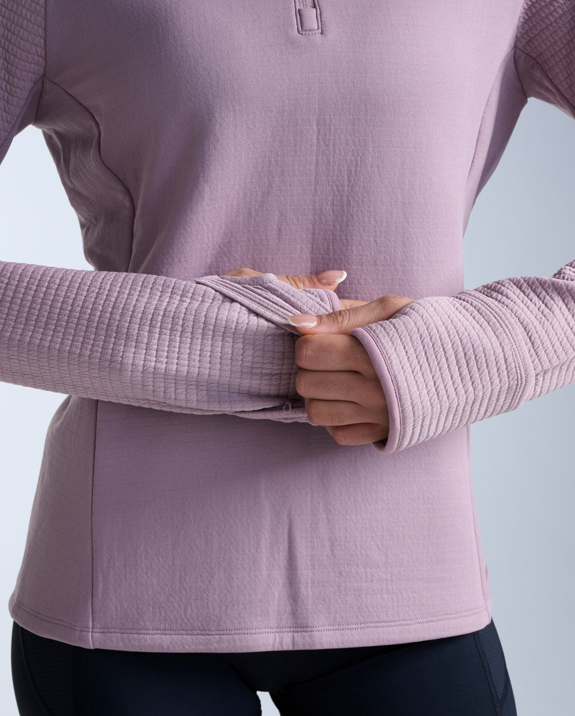 2xu-ignition-haptic-1-4-zip-donna-rosa-maglia-running-invernale-slim image 4