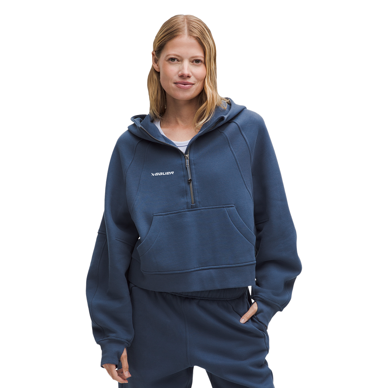 bauer-x-lululemon-scuba-felpa-half-zip-oversize-donna image 7