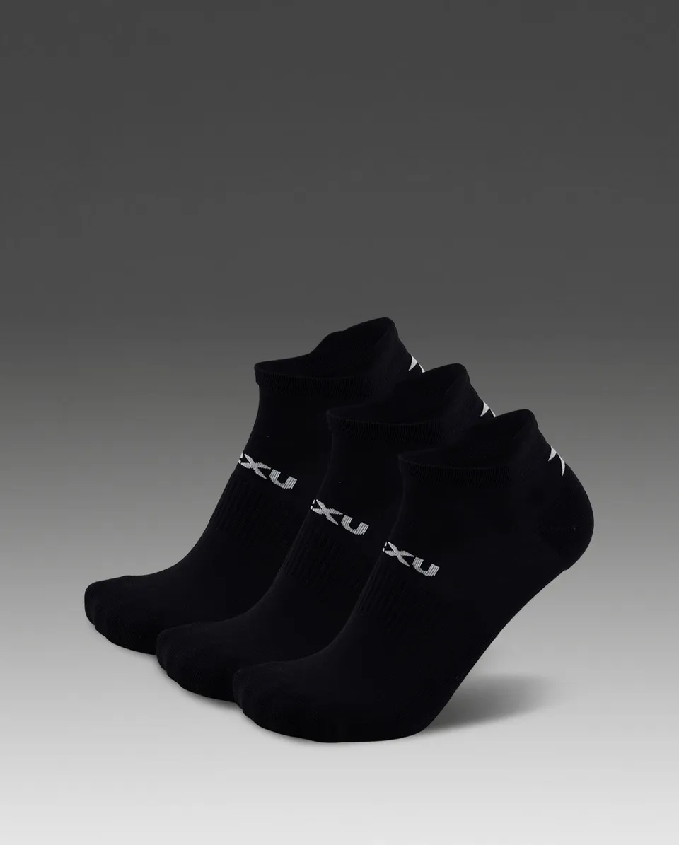 2xu-ankle-socks-3-pack-calze-corte-unisex-nero image 1