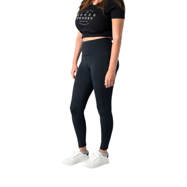 leggings-allenamento-donna-bauer-traspiranti-nero image 1