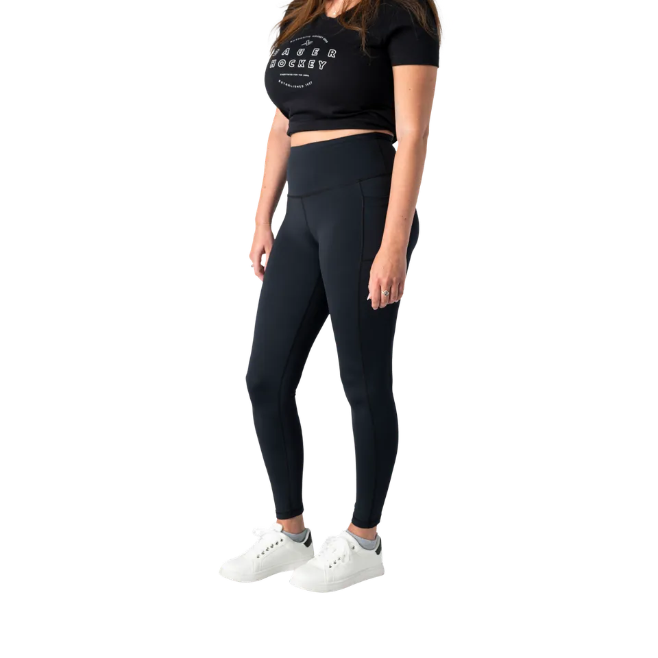 leggings-allenamento-donna-bauer-traspiranti-nero image 1