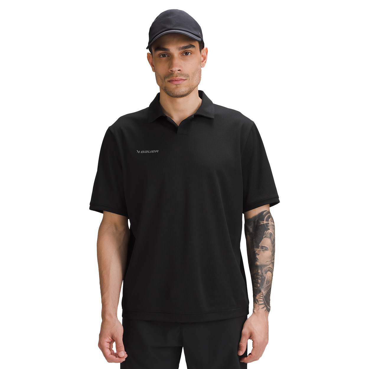 bauer-johnny-collar-polo-manica-corta-polo-training-uomo image 1