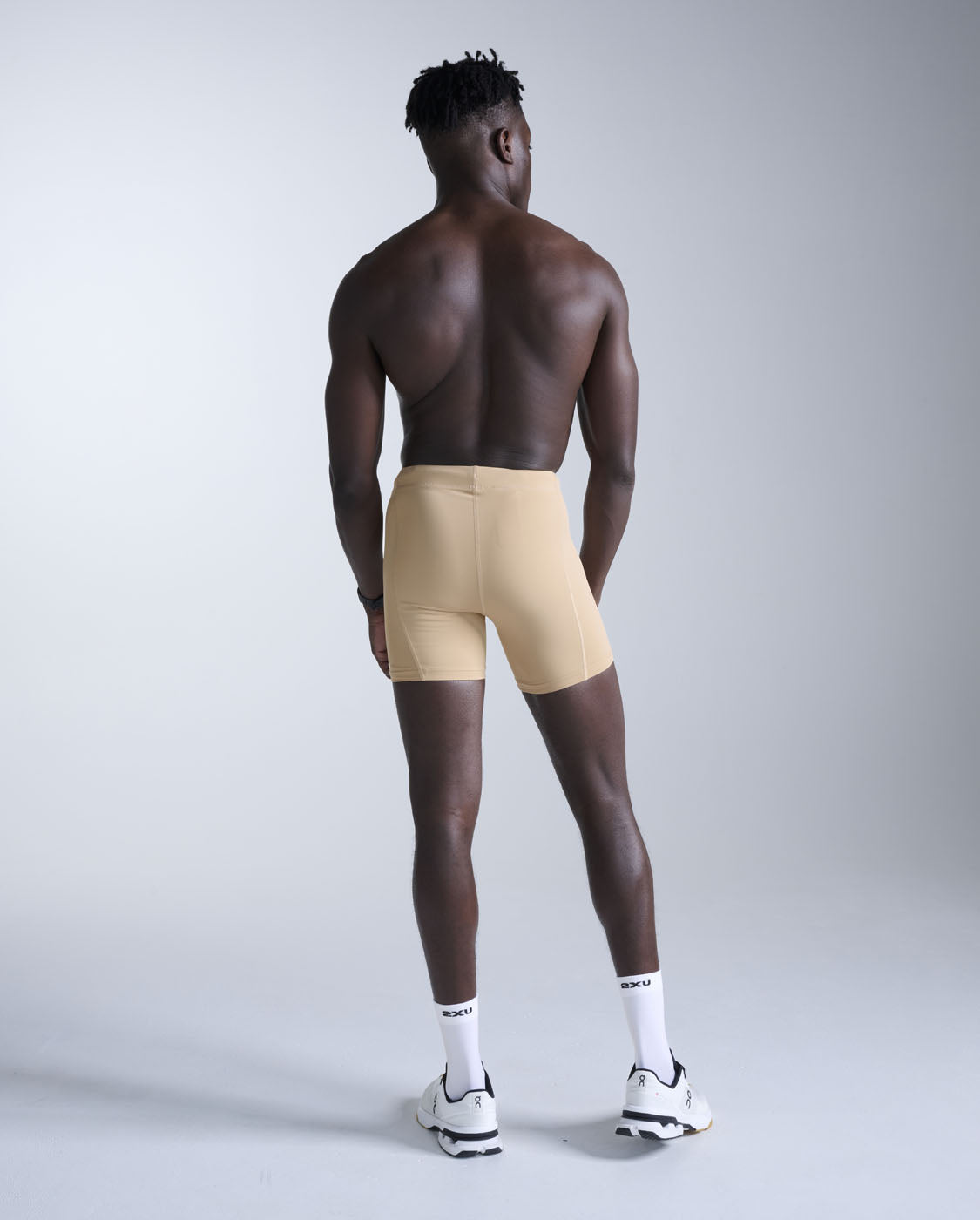 2xu-core-compression-shorts-1-2-beige image 7