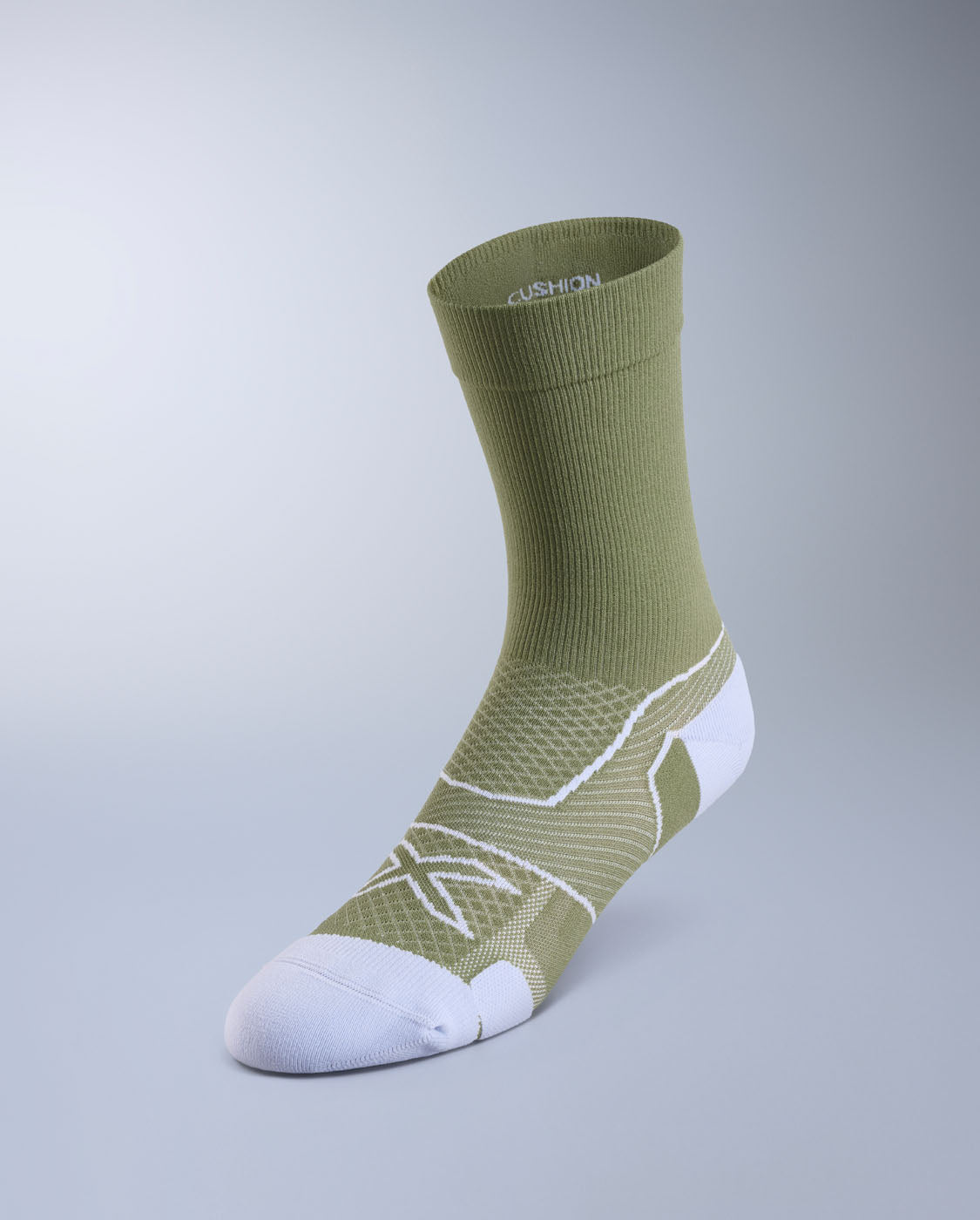 2xu-vectr-cushion-crew-socks-calze-running-verdi-fit-fitted image 1