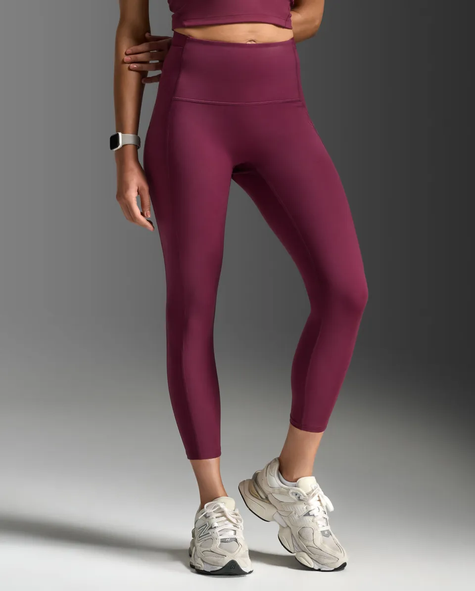 2xu-form-stash-hi-rise-compression-7-8-tights-donna-con-tasche-bordeaux image 1