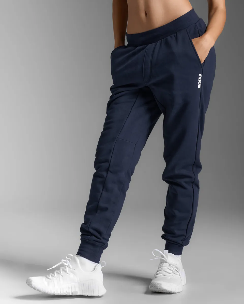 2xu-aspire-trackpants-donna-pantaloni-tuta-in-pile-spazzolato-blu-navy image 1