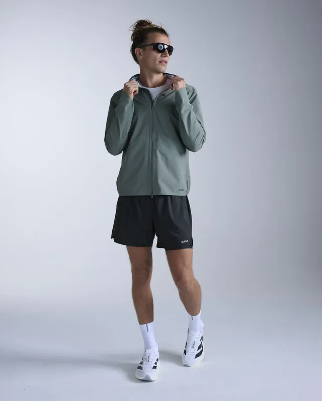 2xu-ignition-shield-uomo-giacca-impermeabile-running-verde image 1