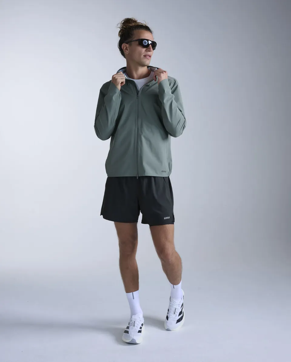2xu-ignition-shield-uomo-giacca-impermeabile-running-verde image 1