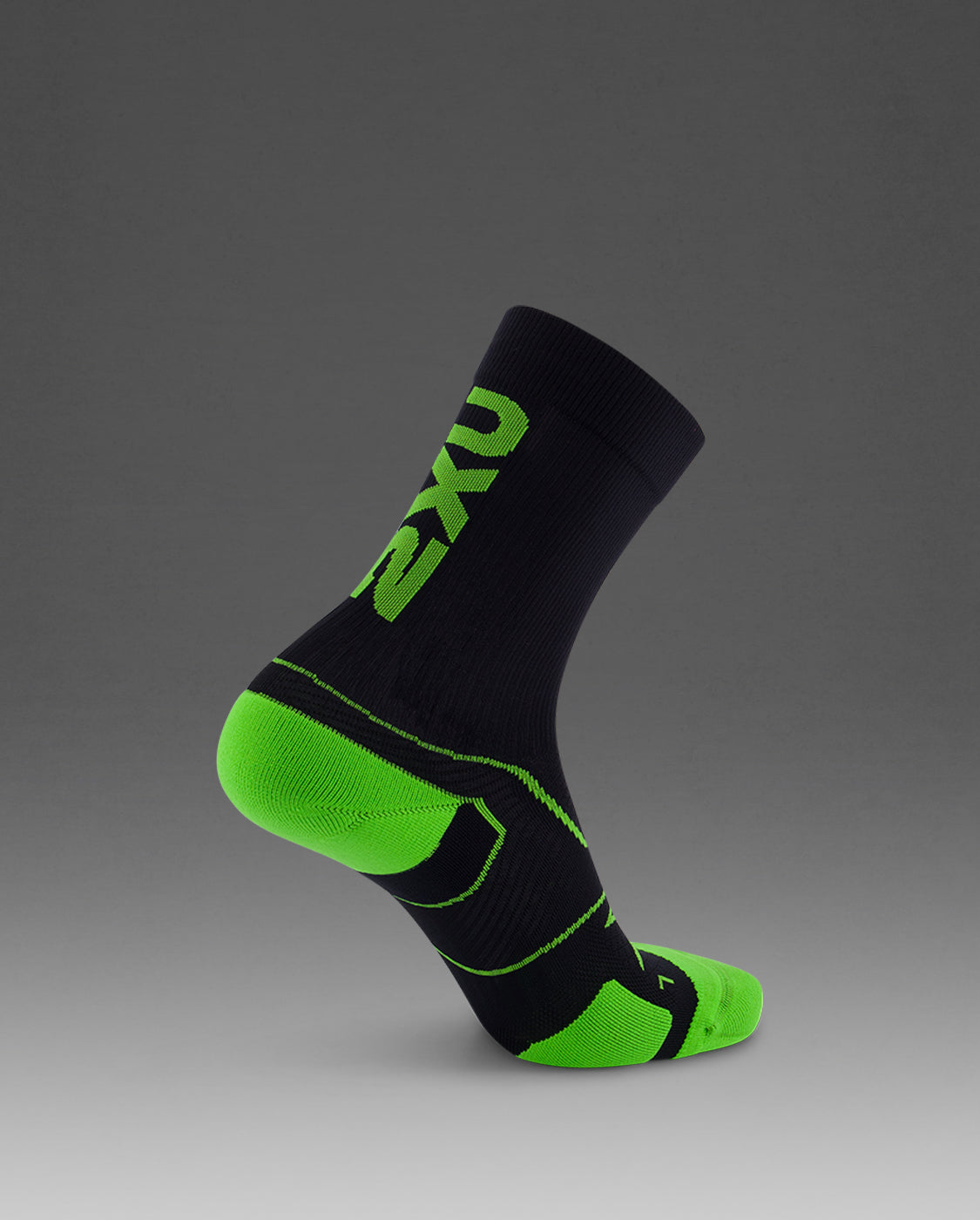 2xu-vectr-cushion-crew-socks-uomo-nero-verde image 3