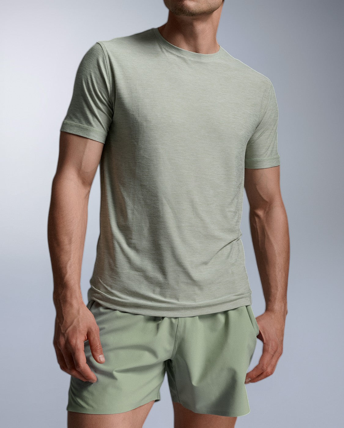 2xu-signature-tee-verde-maglietta-training-uomo-jersey-morbido image 3