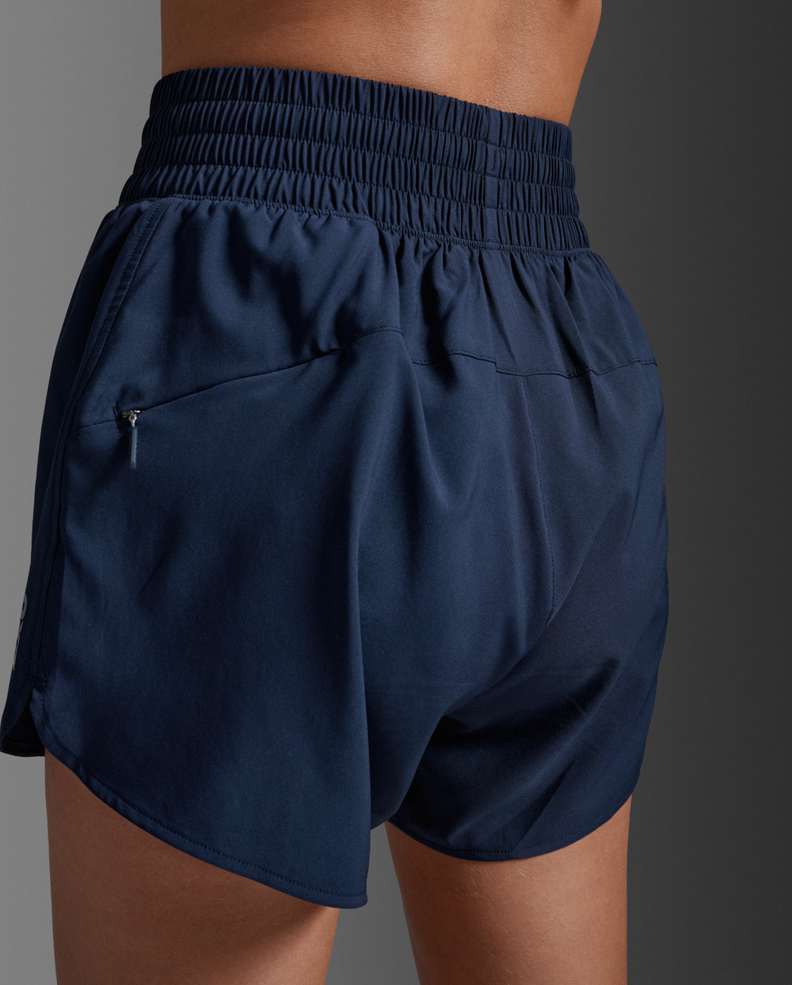 2xu-aero-shorts-donna-vita-alta-4-pollici-blu-slim image 4
