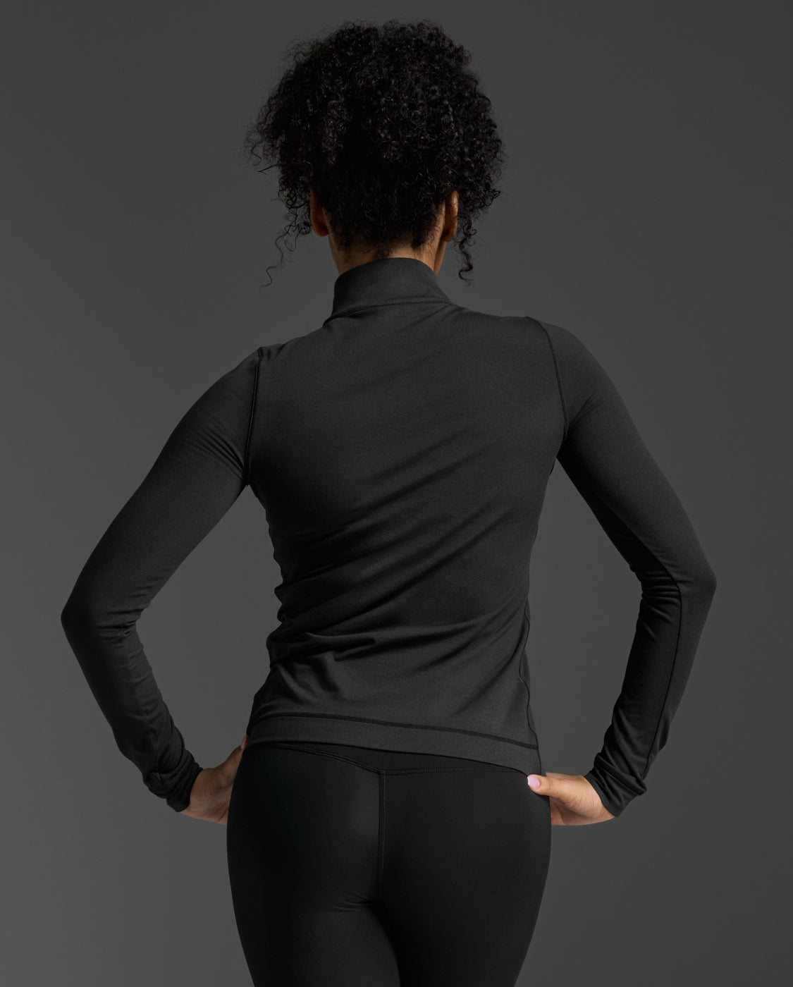 2xu-flex-felpa-mezza-zip-manica-lunga-donna-nero image 3