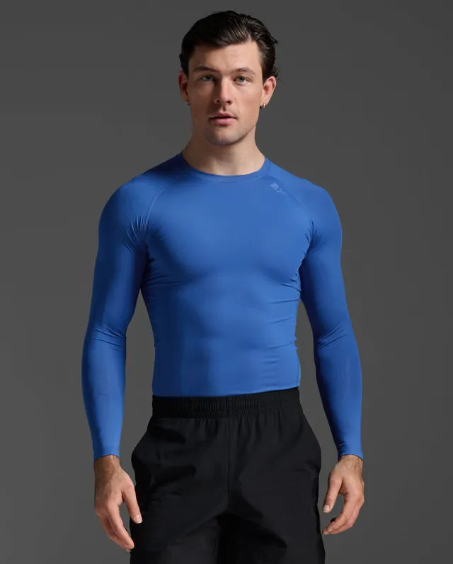 2xu-core-compression-long-sleeve-maglia-compressione-uomo-blu image 1