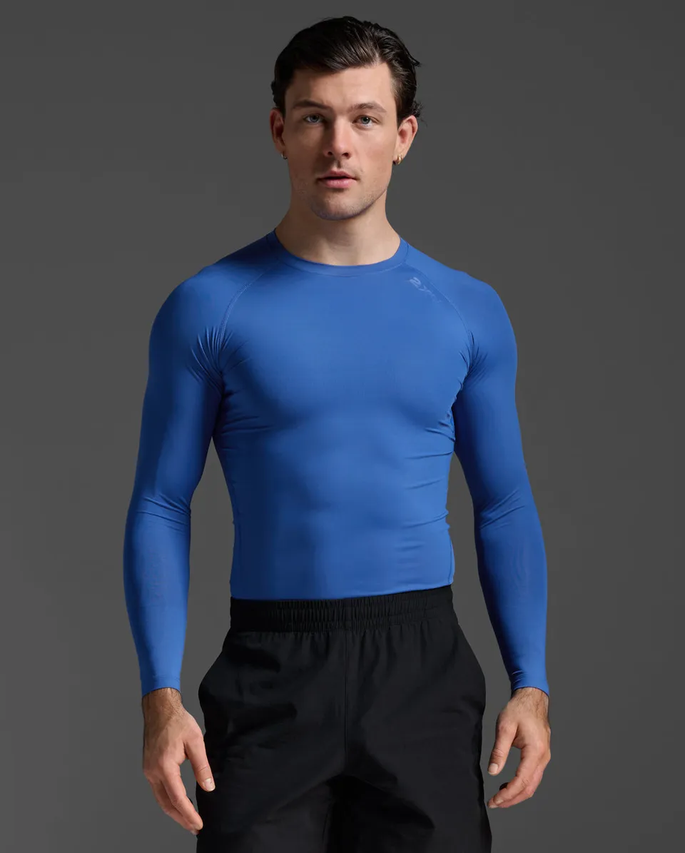 2xu-core-compression-long-sleeve-maglia-compressione-uomo-blu image 1