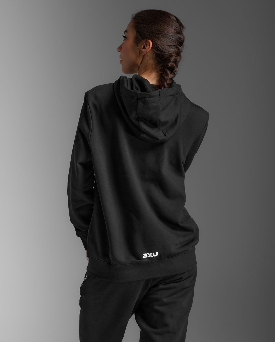 2xu-aspire-full-zip-hoodie-felpa-donna-nero image 2