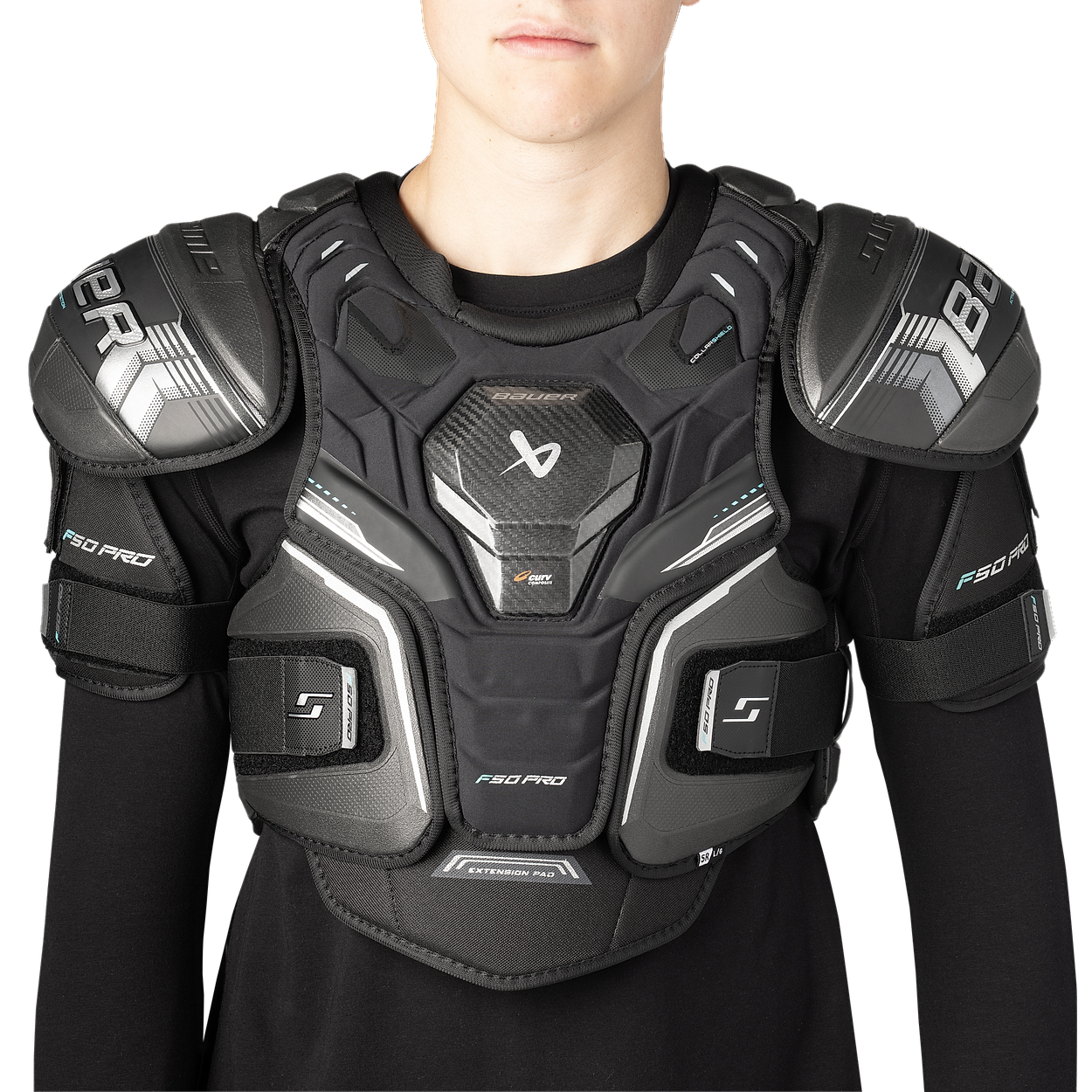 bauer-supreme-f50-pro-junior-spallaccio-hockey-su-ghiaccio image 1