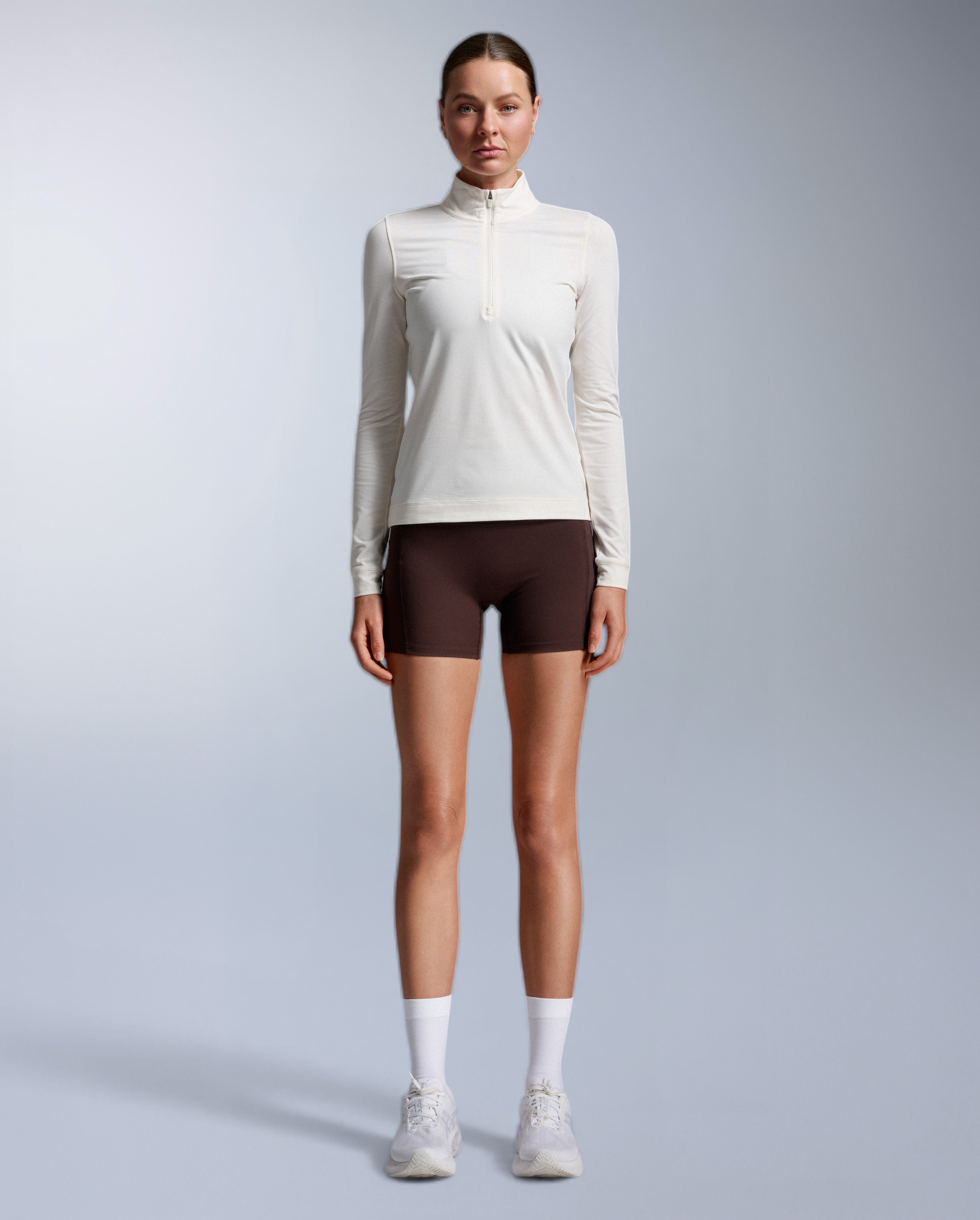 2xu-flex-1-2-zip-long-sleeve-donna-felpa-training-manica-lunga-beige image 5