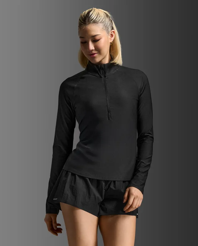 2xu-aero-1-2-zip-mezza-zip-running-donna-nero-slim image 1