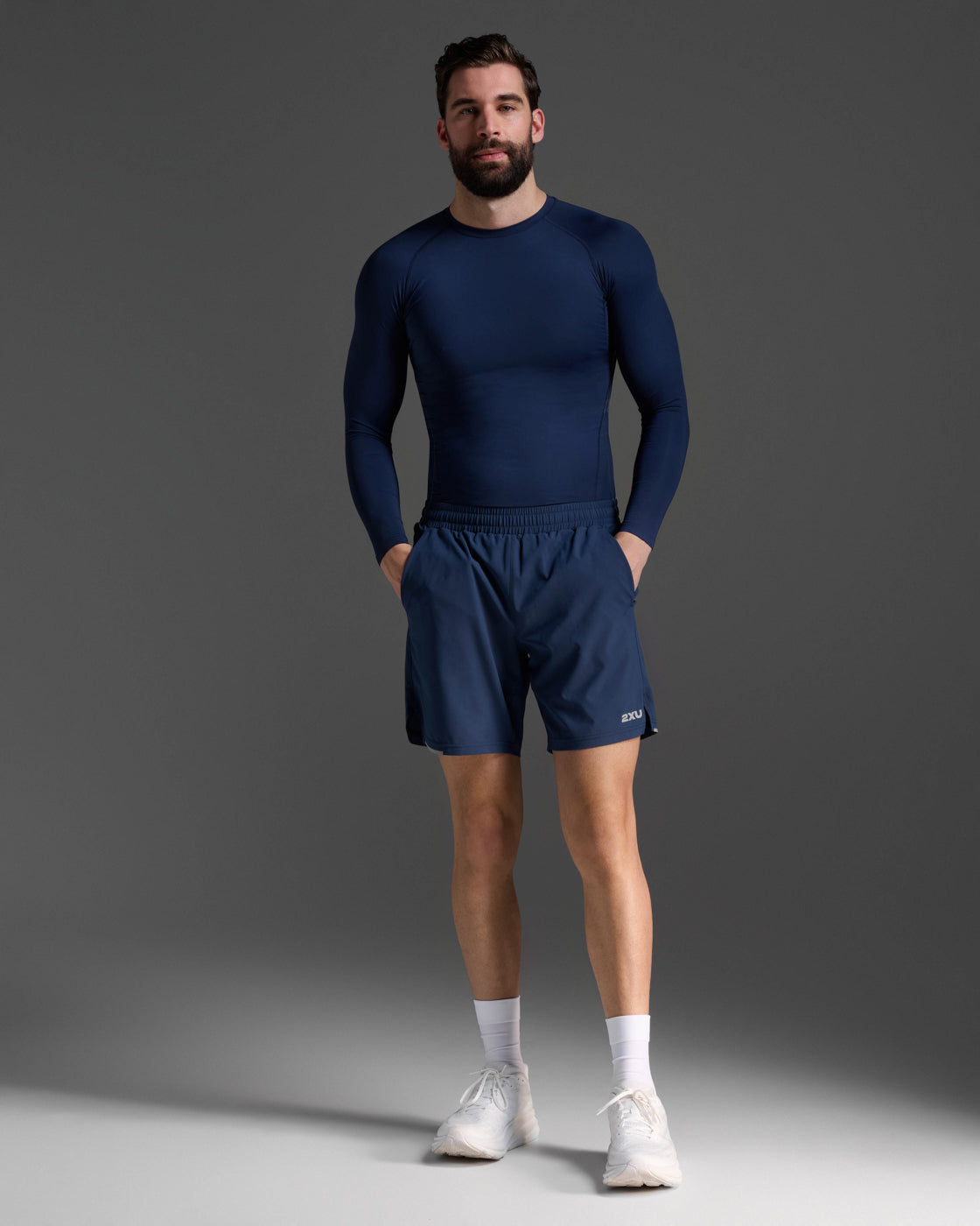 2xu-core-compression-long-sleeve-maglia-compressiva-manica-lunga-blu-navy image 3