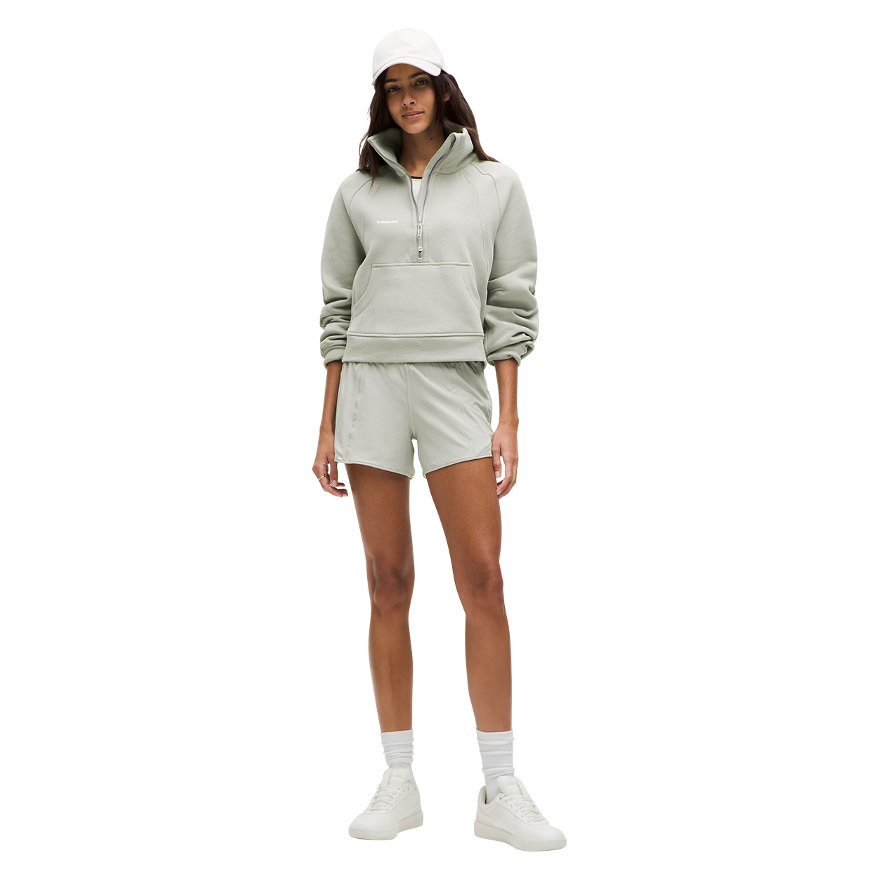 bauer-x-lululemon-scuba-felpa-half-zip-collo-a-imbuto-oversize image 3