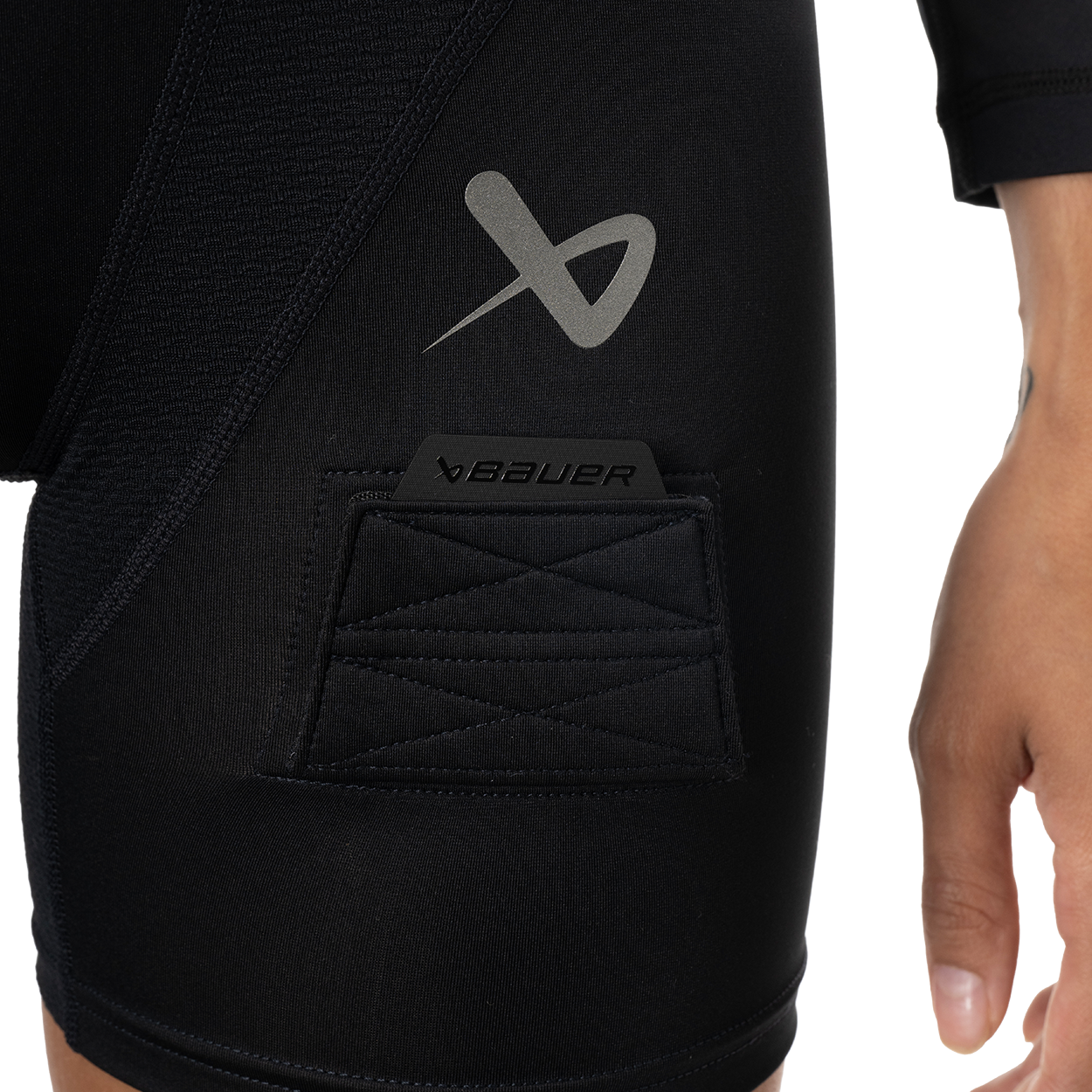 bauer-women-s-pro-jill-short-pantaloncino-compressivo-donna-con-tasca-conchiglia image 4
