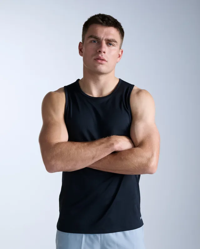 2xu-aero-canotta-running-uomo-nera-mesh-traspirante image 1